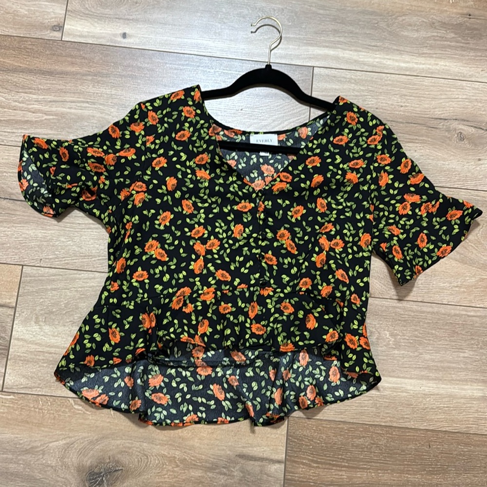 Cropped Peplum Top